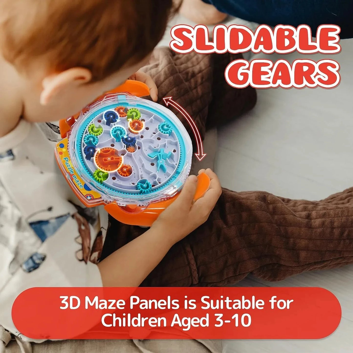T09 - 3D Puzzle Funny Gear Labyrinth Disk Gear Balance Ball