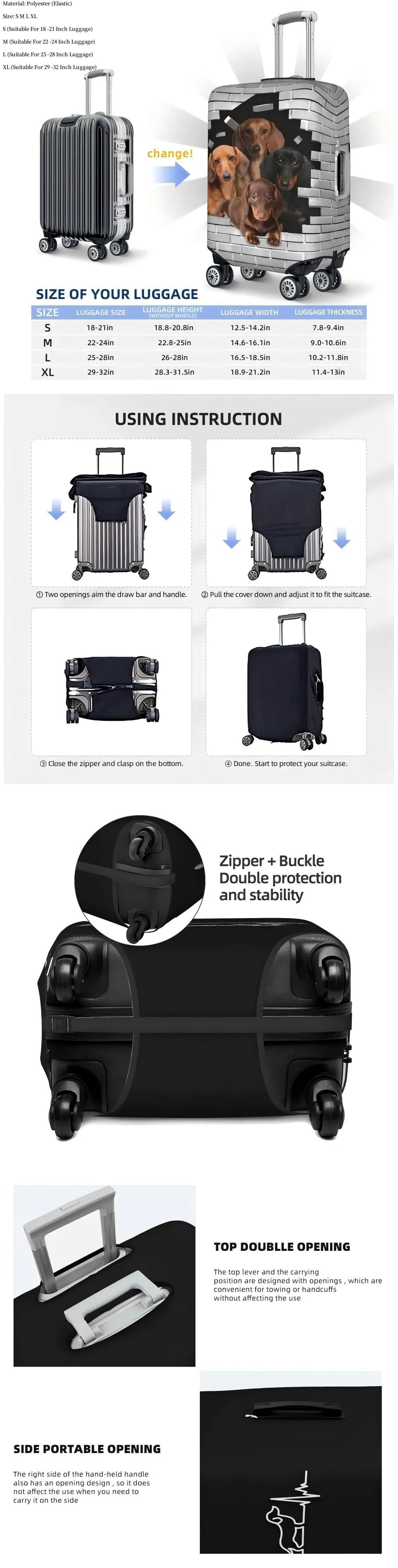 A114 - Children's trolley case protective cover