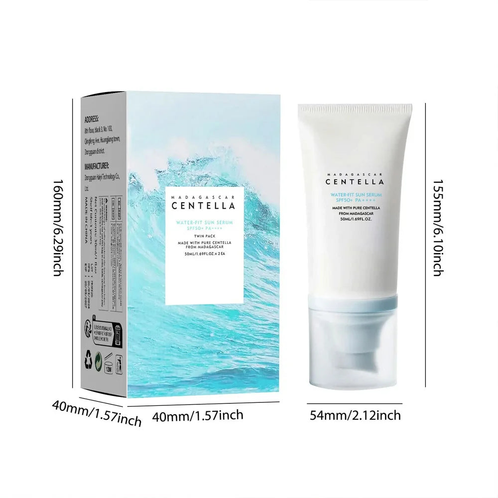 DERM - 50+ Crema solare per il viso Centella Protector Solar Sunblock Crema sbiancante per la pelle Crema protettiva idratante coreana per il corpo