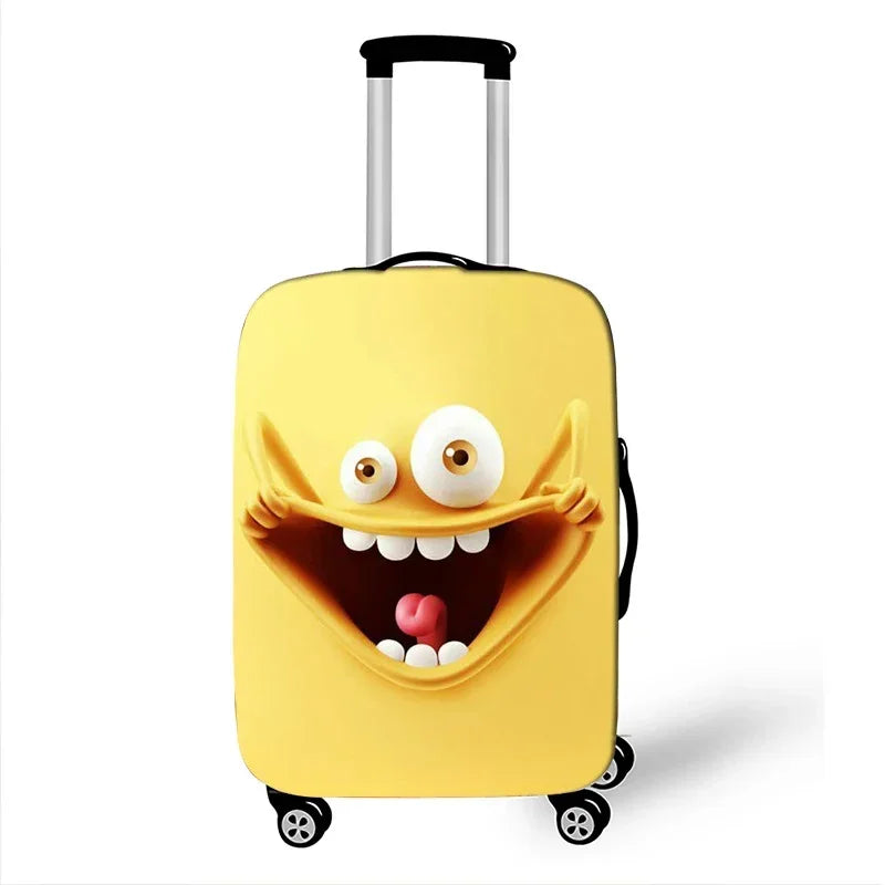 A112 - Funny Expression Travel Suitcase Dust Cover Luggage