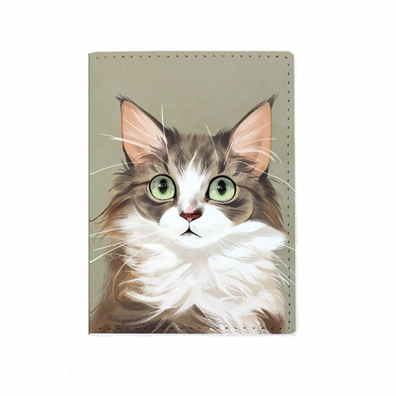 A32 - Cute Cat Dog Passport Covers
