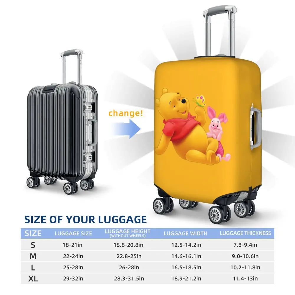 A111 - Custom Winnie The Pooh Luggage Cover Elastic