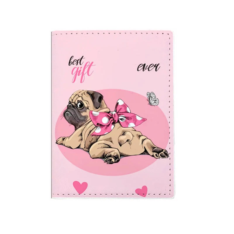 A32 - Cute Cat Dog Passport Covers