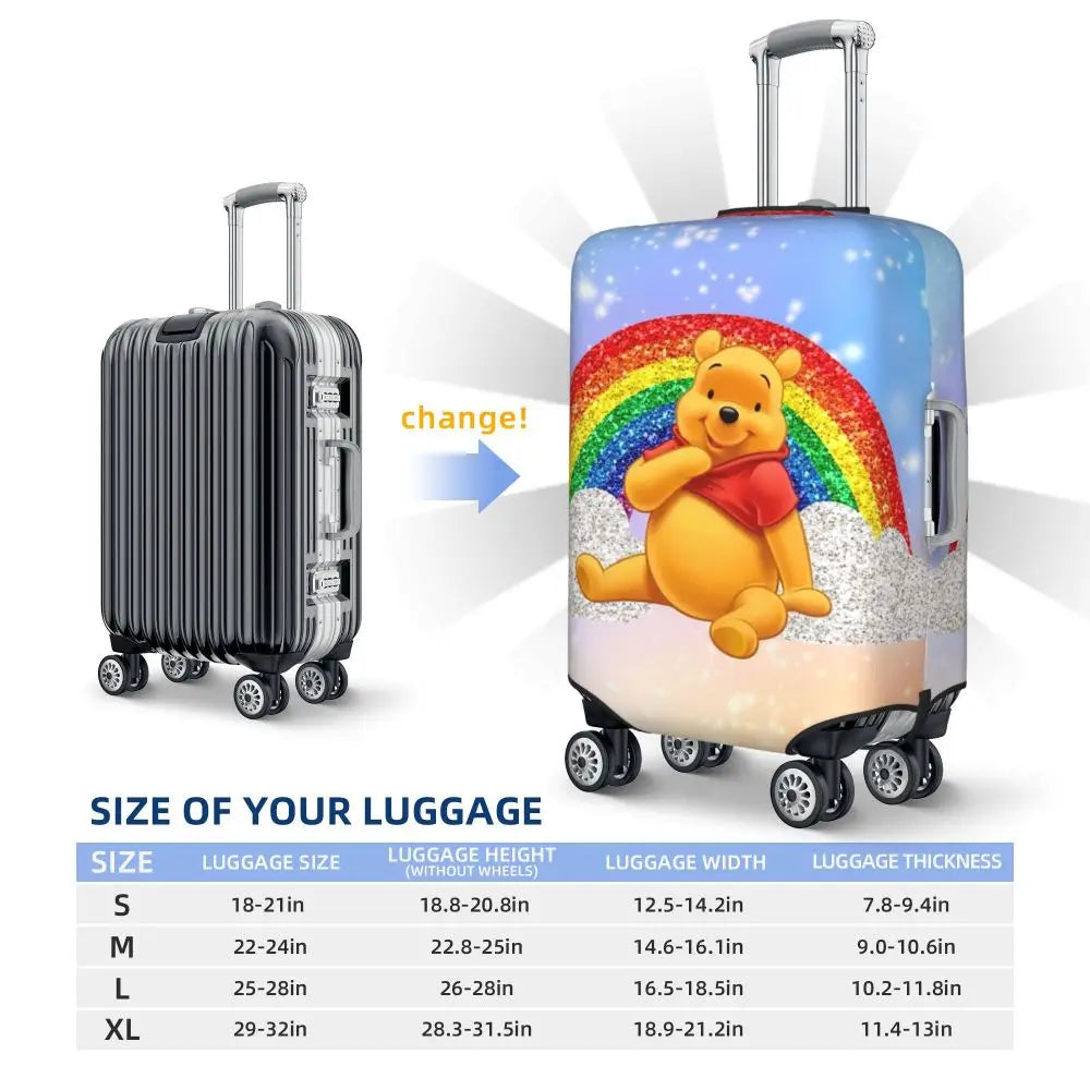A111 - Custom Winnie The Pooh Luggage Cover Elastic