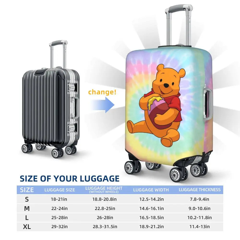A111 - Custom Winnie The Pooh Luggage Cover Elastic