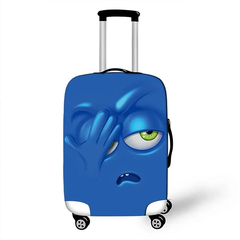 A112 - Funny Expression Travel Suitcase Dust Cover Luggage