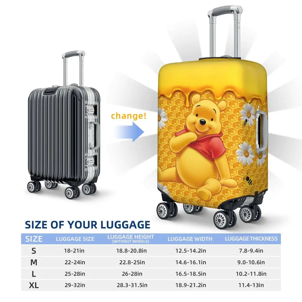 A111 - Custom Winnie The Pooh Luggage Cover Elastic