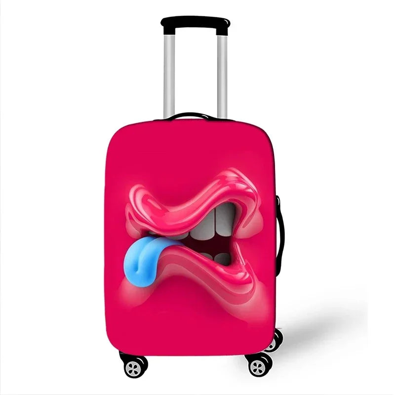A112 - Funny Expression Travel Suitcase Dust Cover Luggage