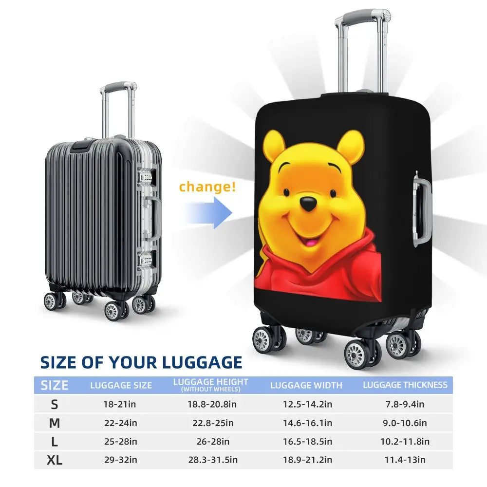 A111 - Custom Winnie The Pooh Luggage Cover Elastic