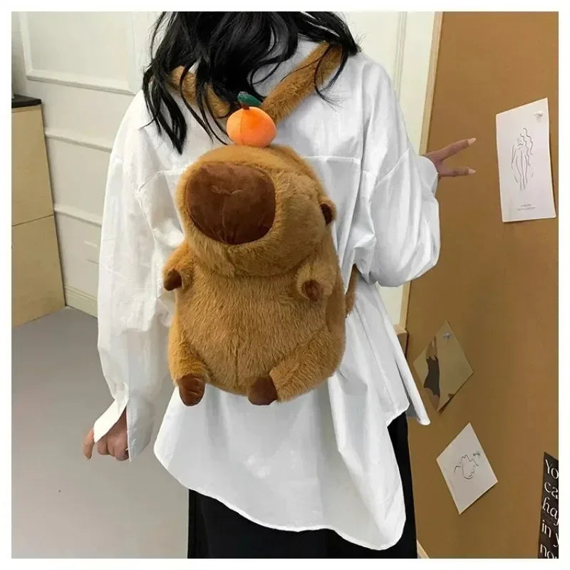 T16 - Capybara Plush Backpack Kawaii Fashion Plushie Doll