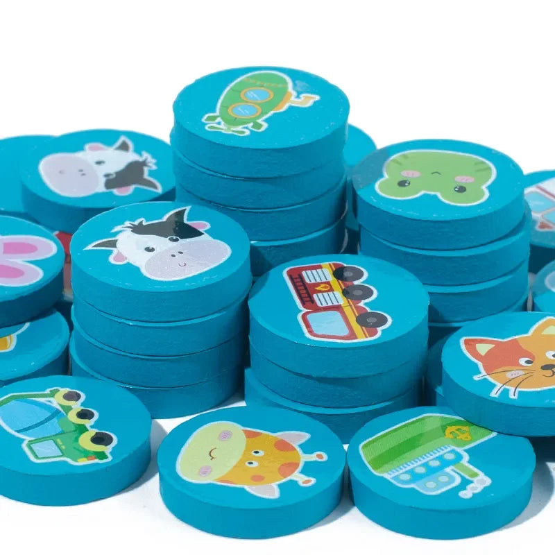 T10 - Find The Same Pattern Puzzle Game Kids Cartoon Animal Memory