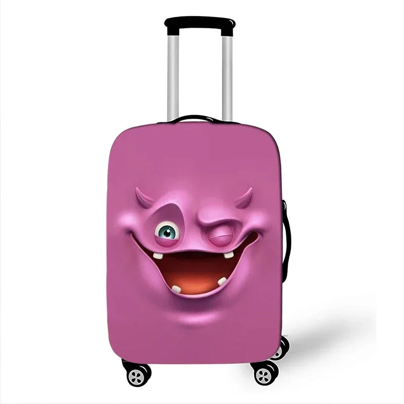 A112 - Funny Expression Travel Suitcase Dust Cover Luggage