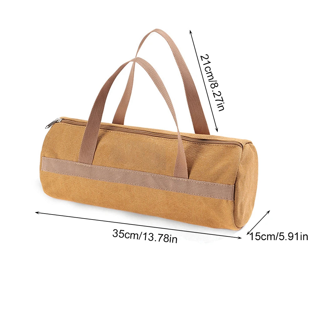 M09 - Camping Tools Storage Bag Large Capacity Cylinder Tent Stake Bag