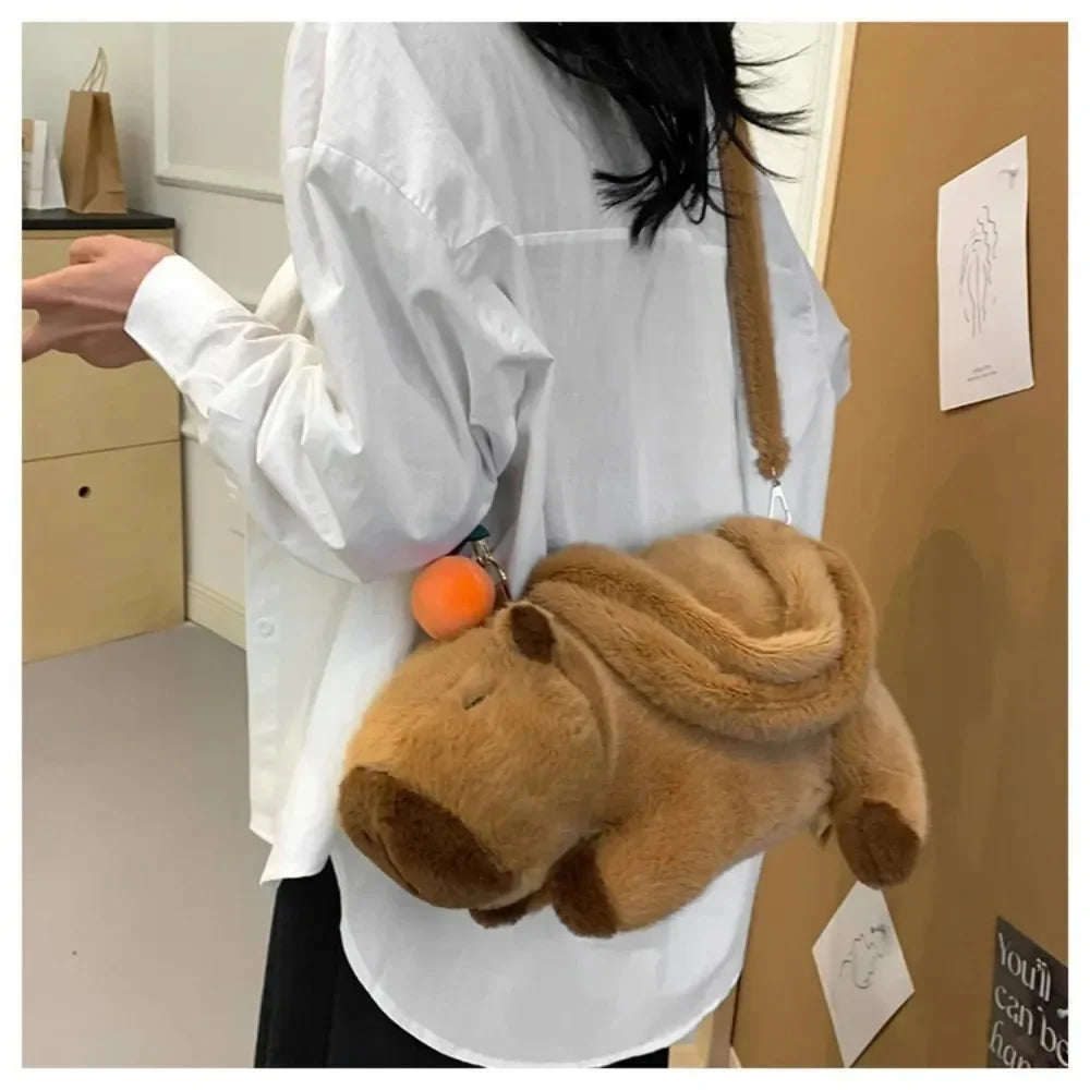 T16 - Capybara Plush Backpack Kawaii Fashion Plushie Doll