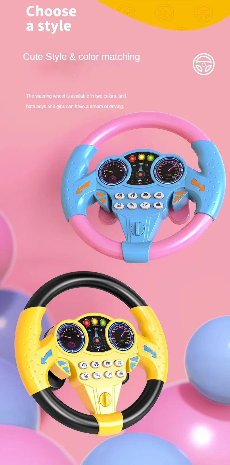 T02 - Infant Shining Simulation Steering Wheel