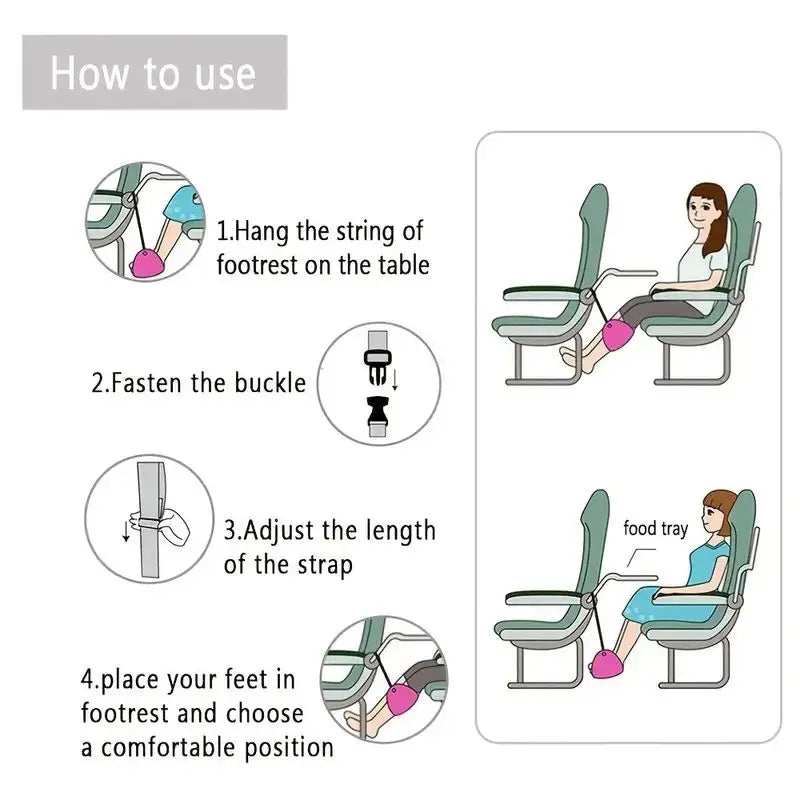 A375 - Airplane Footrest With Adjustable Strap
