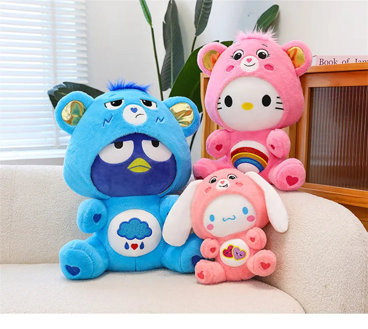 T18 - Anime Cartoon Care Bears Cross-Dressing Plush Toys Japanese