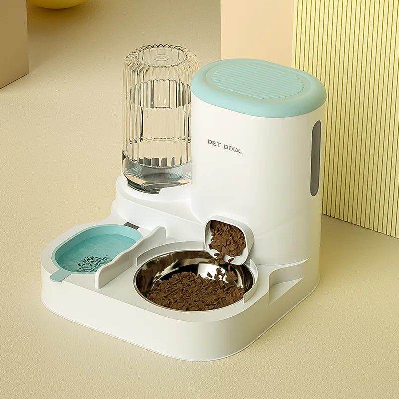 P04 - Bowl with integrated water dispenser, automatic pet feeder and water fountain