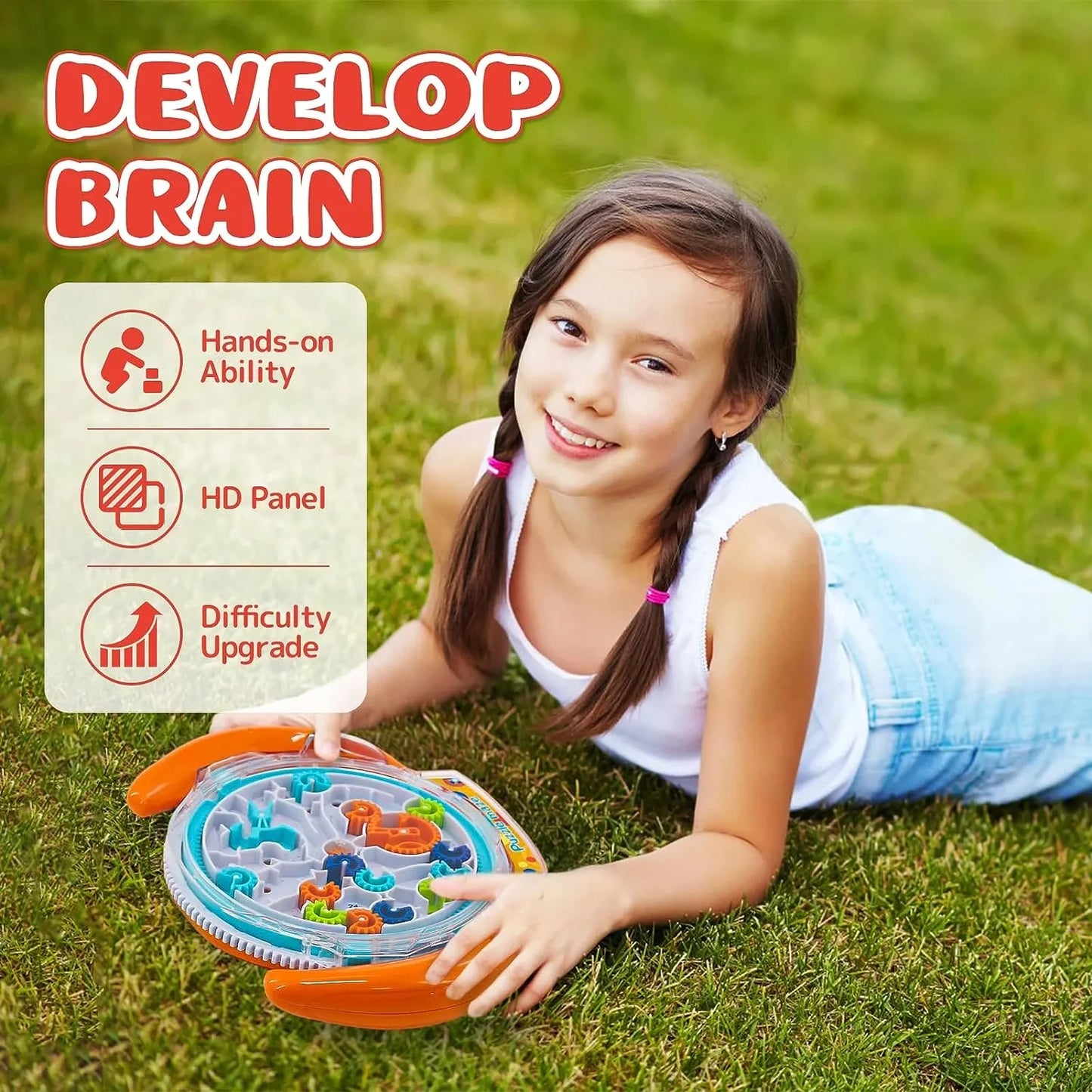 T09 - 3D Puzzle Funny Gear Labyrinth Disk Gear Balance Ball
