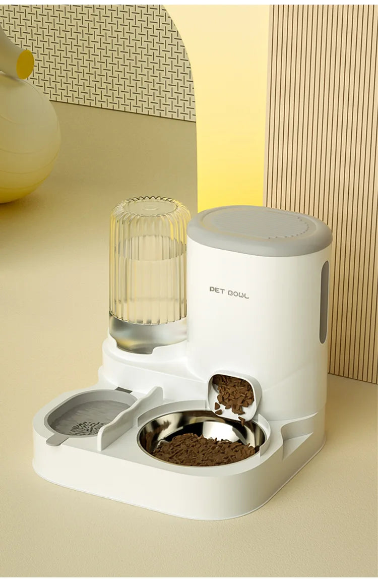 P04 - Bowl with integrated water dispenser, automatic pet feeder and water fountain
