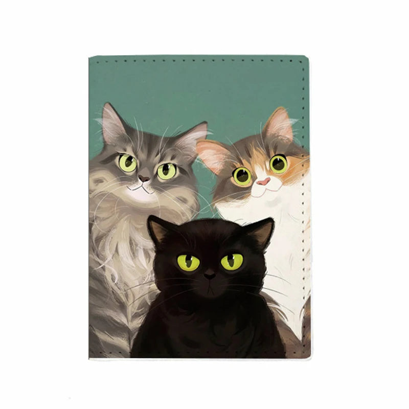 A32 - Cute Cat Dog Passport Covers