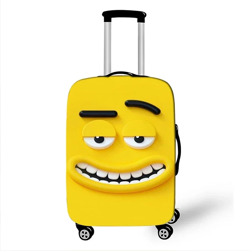 A112 - Funny Expression Travel Suitcase Dust Cover Luggage