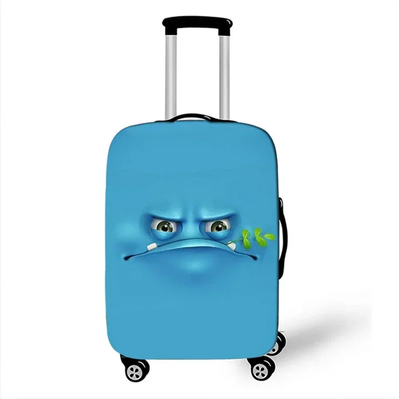 A112 - Funny Expression Travel Suitcase Dust Cover Luggage