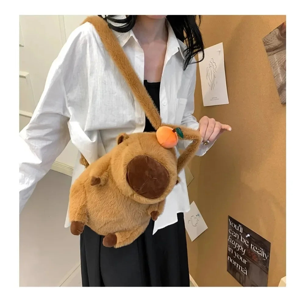 T16 - Capybara Plush Backpack Kawaii Fashion Plushie Doll