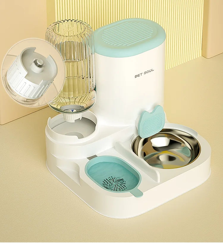 P04 - Bowl with integrated water dispenser, automatic pet feeder and water fountain
