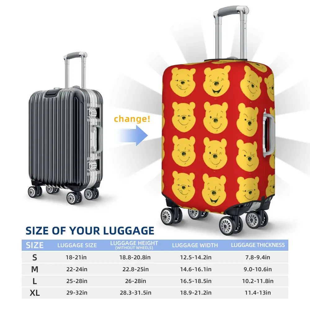 A111 - Custom Winnie The Pooh Luggage Cover Elastic