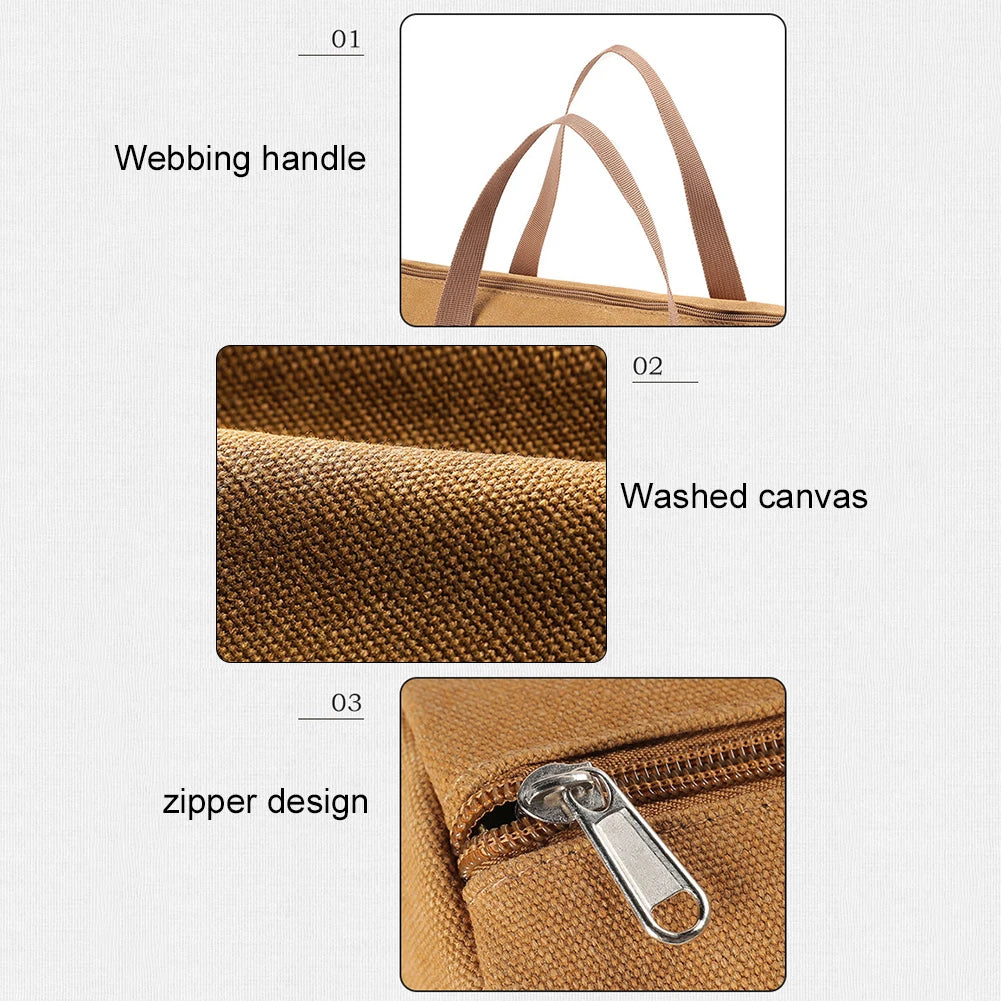 M09 - Camping Tools Storage Bag Large Capacity Cylinder Tent Stake Bag