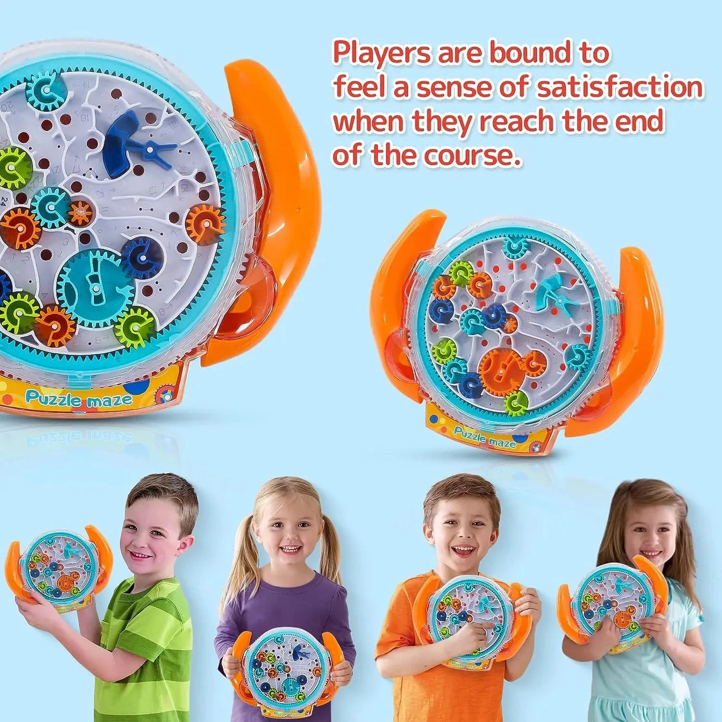 T09 - 3D Puzzle Funny Gear Labyrinth Disk Gear Balance Ball