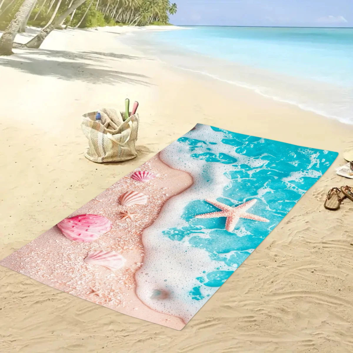 SEA02 - Asciugamano da spiaggia con elemento oceano