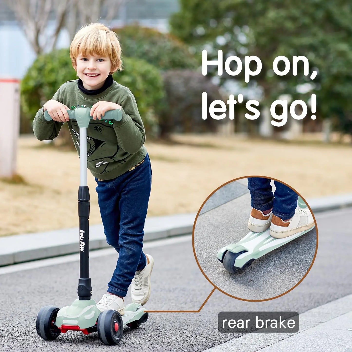 T01 - Scooter for Kids Ages 3-12 Years with 3 Wheel LED Lights