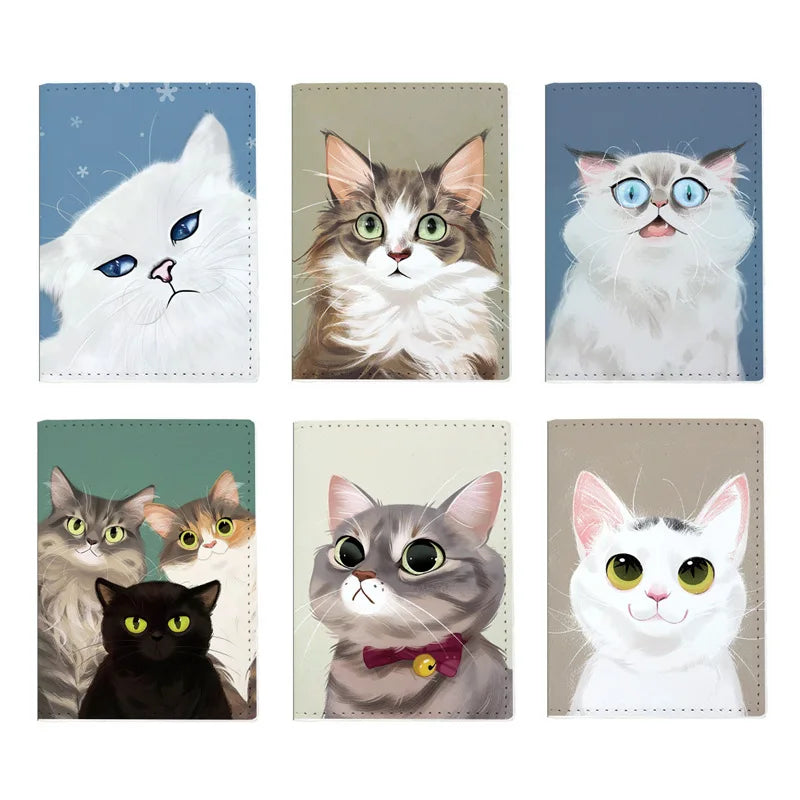 A32 - Cute Cat Dog Passport Covers
