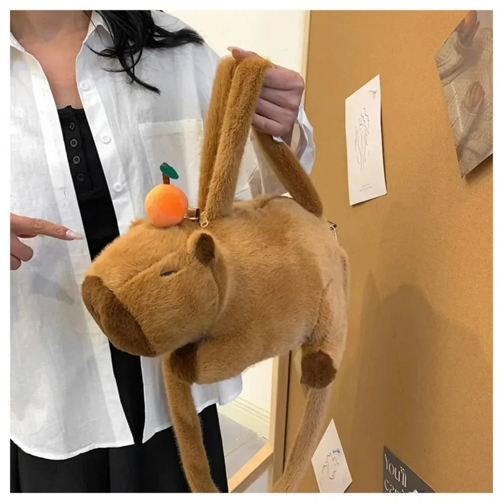 T16 - Capybara Plush Backpack Kawaii Fashion Plushie Doll