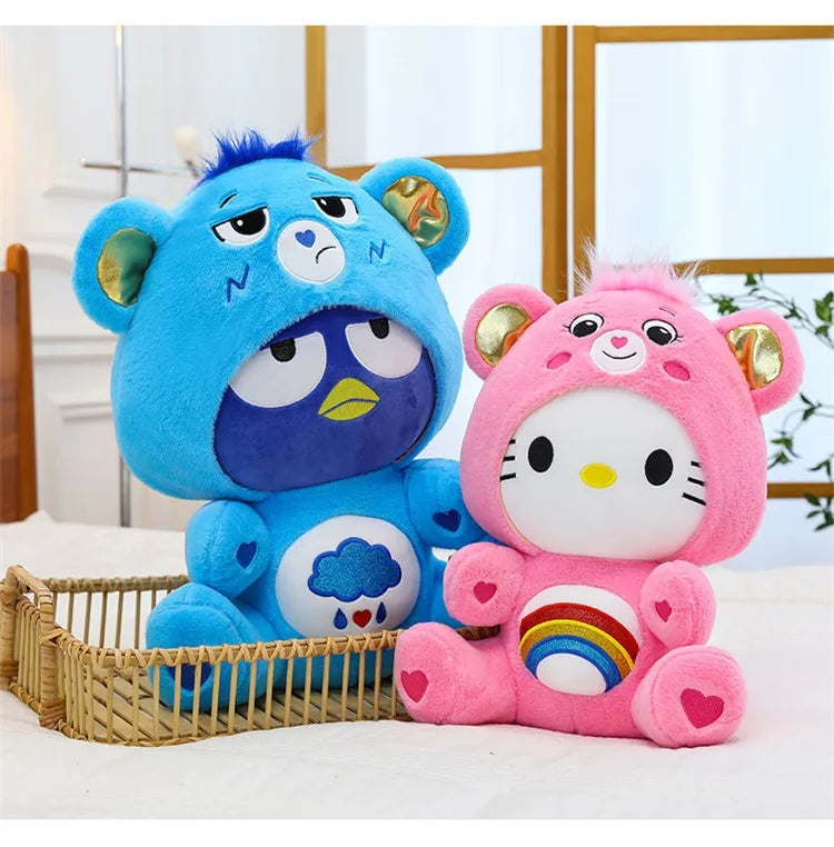 T18 - Anime Cartoon Care Bears Cross-Dressing Plush Toys Japanese
