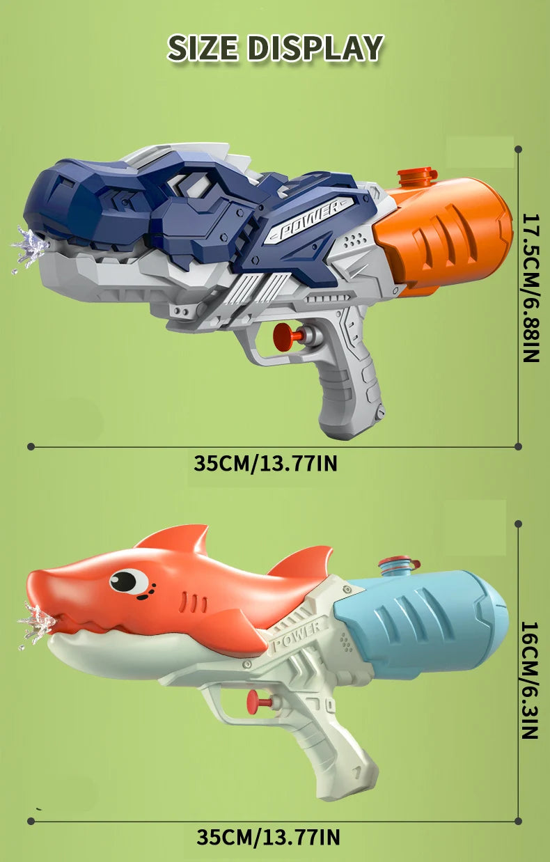 T14 - Dinosaurs, ducks, sharks, twin sprinklers, water beach toys