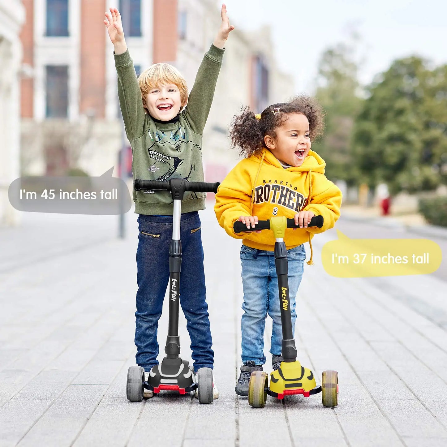 T01 - Scooter for Kids Ages 3-12 Years with 3 Wheel LED Lights