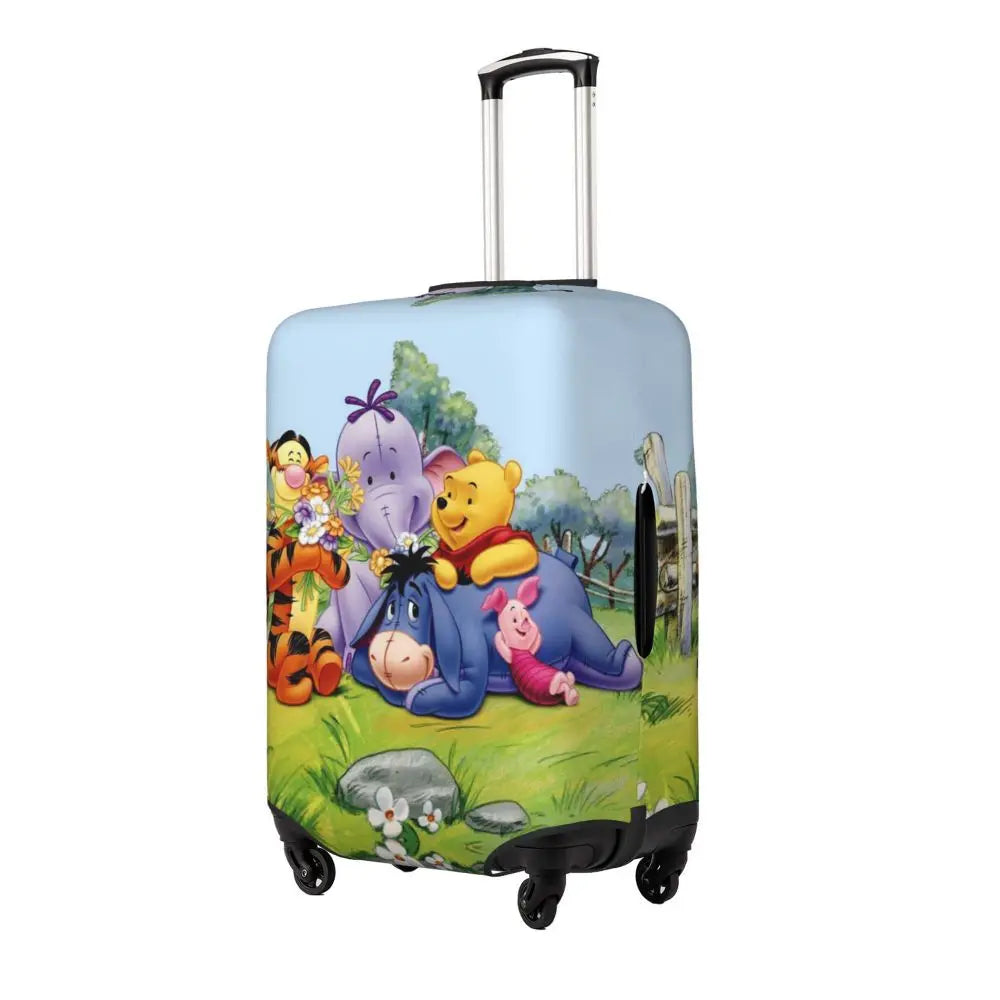 A111 - Custom Winnie The Pooh Luggage Cover Elastic