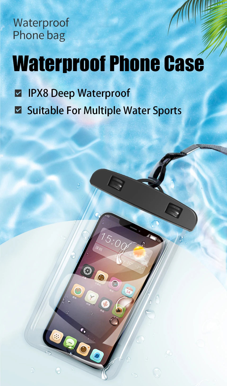 B25 - Waterproof Phone Case Swimming Water Proof Bag Universal