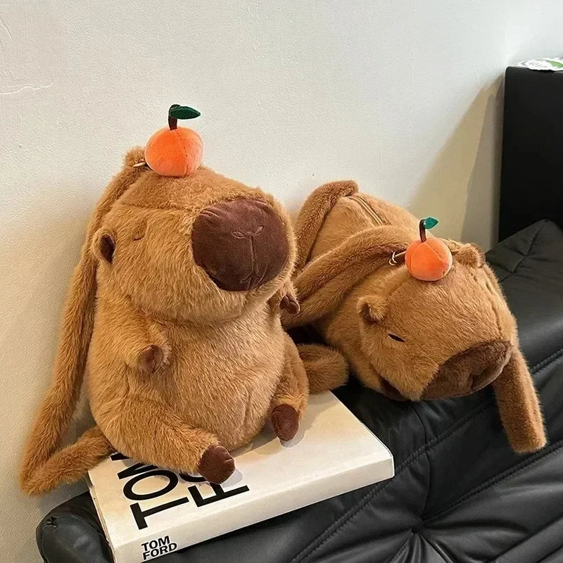 T16 - Capybara Plush Backpack Kawaii Fashion Plushie Doll