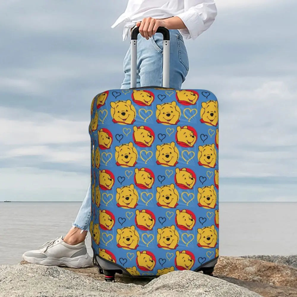 A111 - Custom Winnie The Pooh Luggage Cover Elastic