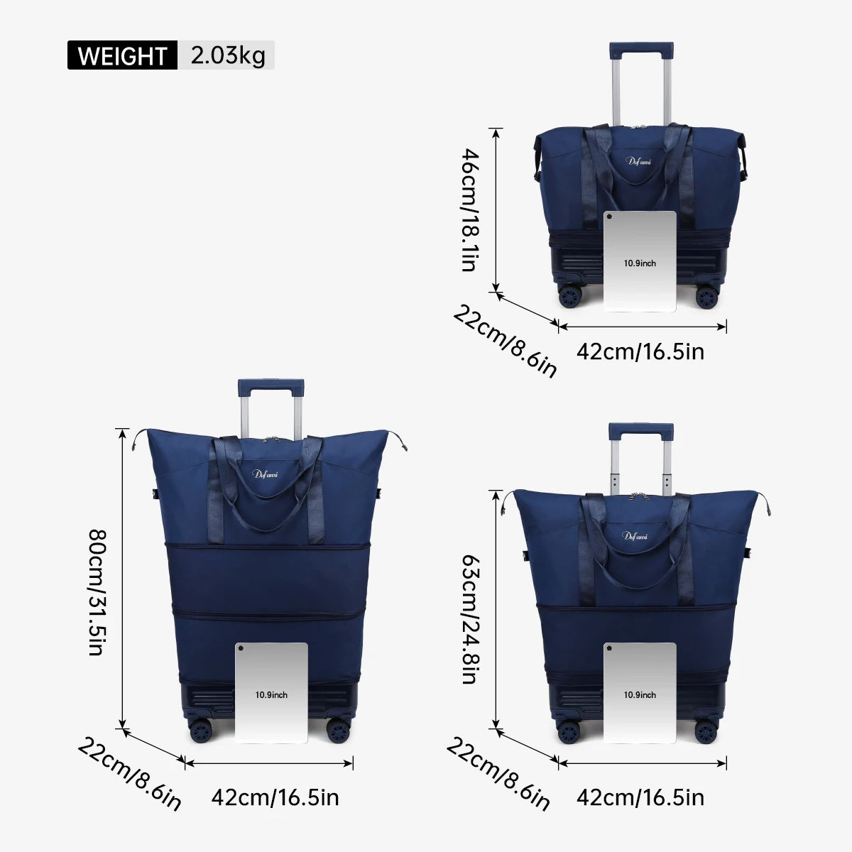 A20 - Pulley Luggage Bag, Universal Wheel Travel Bag