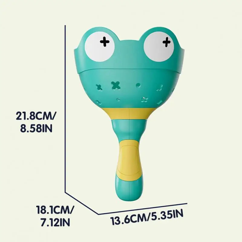 T15 - Kids Flying Saucer Disc Launcher Frog Catapult Flying Toys Pull String UFO