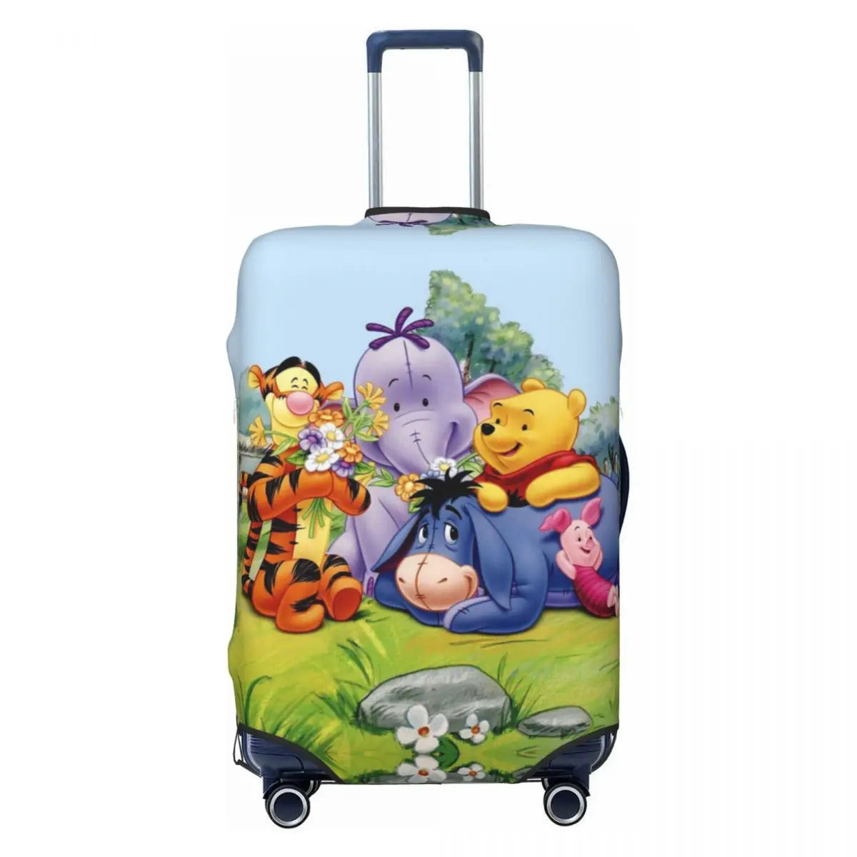 A111 - Custom Winnie The Pooh Luggage Cover Elastic