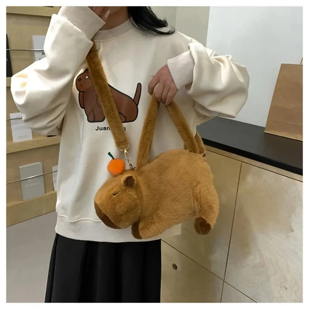 T16 - Capybara Plush Backpack Kawaii Fashion Plushie Doll