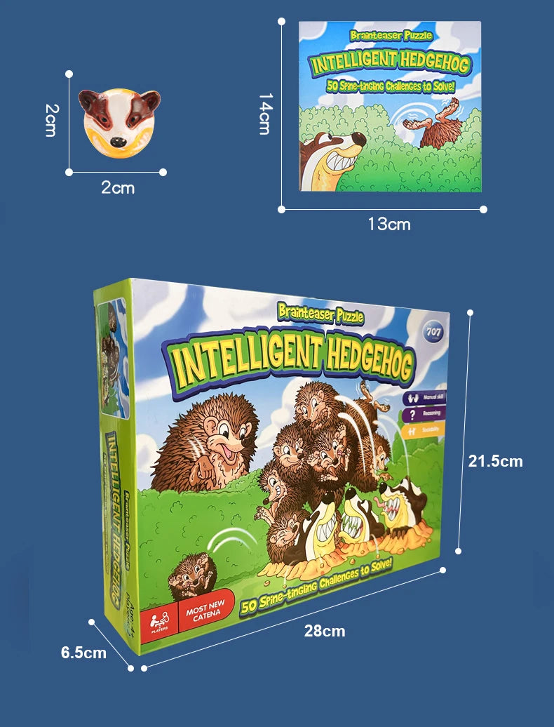 T07 - Children Logic Game Education Learning Toys Hedgehog Animals Puzzle