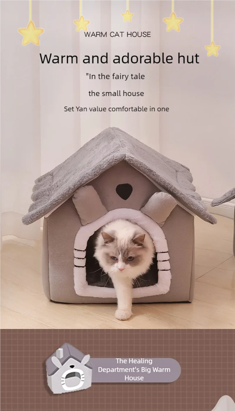 P05 - Cat and dog house, warm in winter, small dog, cat and dog, universal in all seasons