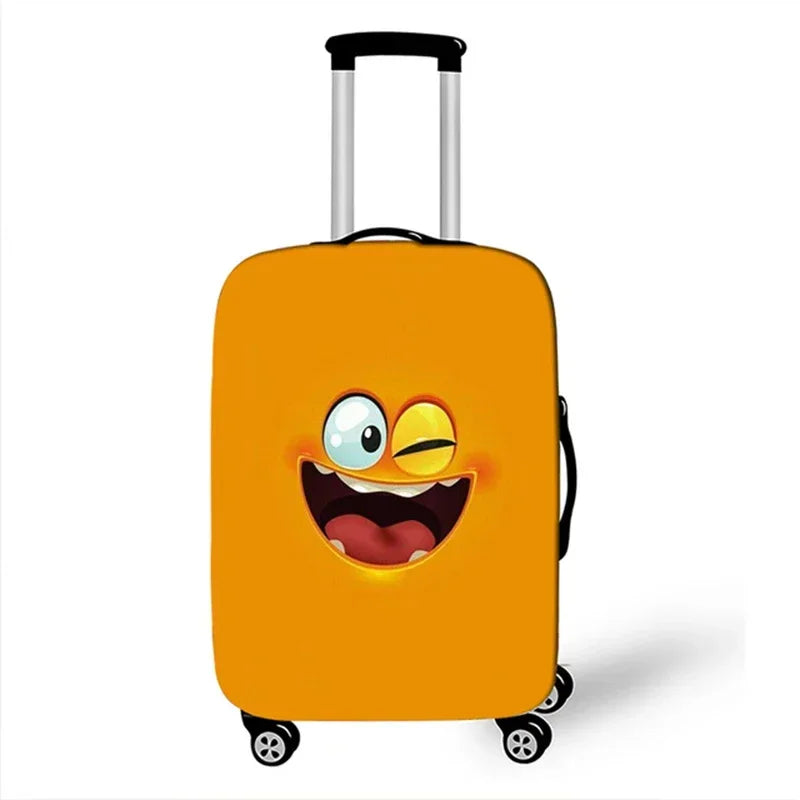 A112 - Funny Expression Travel Suitcase Dust Cover Luggage